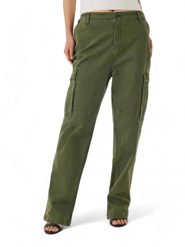 Women's Activewear Garments Uniform Cargo Pant In Fatigue001