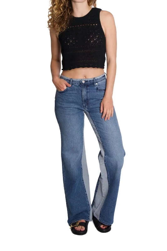 Women's Outerwear Apparel Virgo Wide Leg Jeans In Champlain