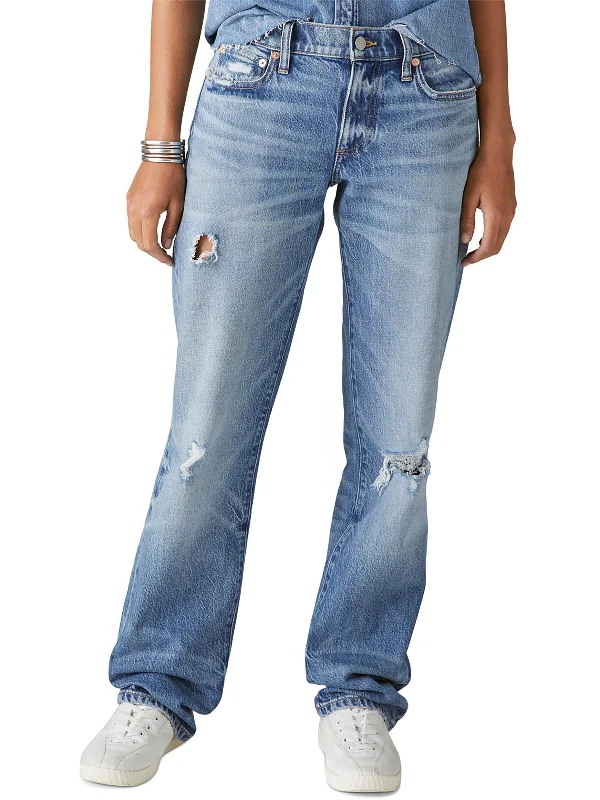 Women's Professional Apparel Womens Denim Destroyed Bootcut Jeans