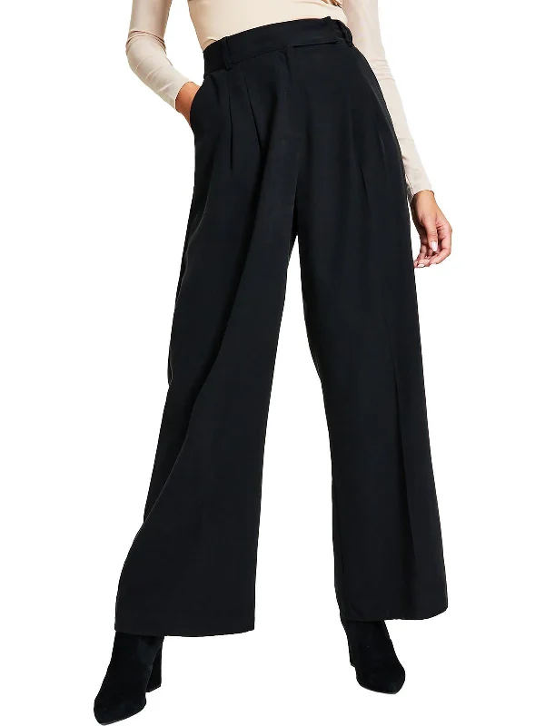 Women's Professional Outfit Womens High Rise Ankle Wide Leg Pants