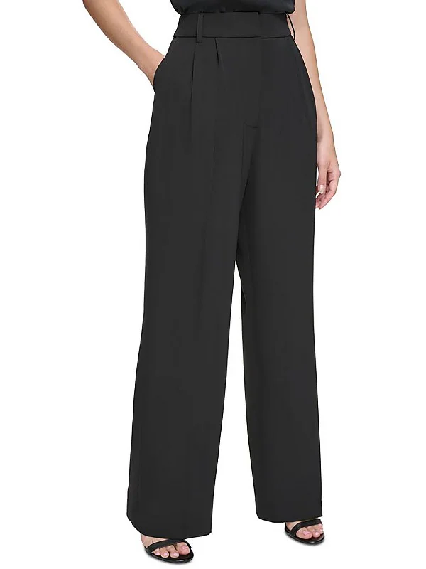 Timeless Women's Clothing Womens Pleated High Rise Wide Leg Pants